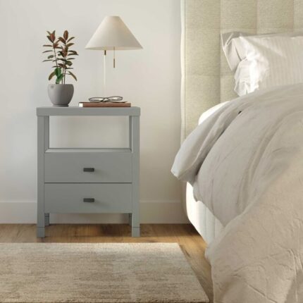 MDF 2 Drawer End Table